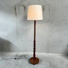 Load image into Gallery viewer, Mid-Century Sculptural Solid Oak Floor Lamp, Netherlands 1960

