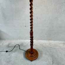 Load image into Gallery viewer, Mid-Century Sculptural Solid Oak Floor Lamp, Netherlands 1960
