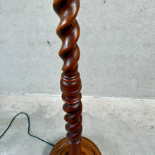 Load image into Gallery viewer, Mid-Century Sculptural Solid Oak Floor Lamp, Netherlands 1960
