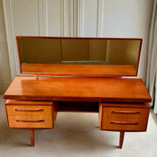 Load image into Gallery viewer, Mid-Century Modern G Plan Fresco Floating Top Teak Vanity Desk by Victor Wilkins, UK 1960
