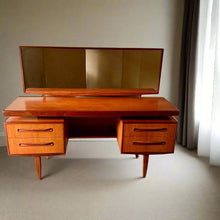 Load image into Gallery viewer, Mid-Century Modern G Plan Fresco Floating Top Teak Vanity Desk by Victor Wilkins, UK 1960
