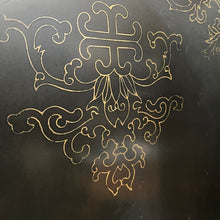 Load image into Gallery viewer, Chinese Black Carved Soapstone Flower Birds 4 Panel Folding Screen Room Divider
