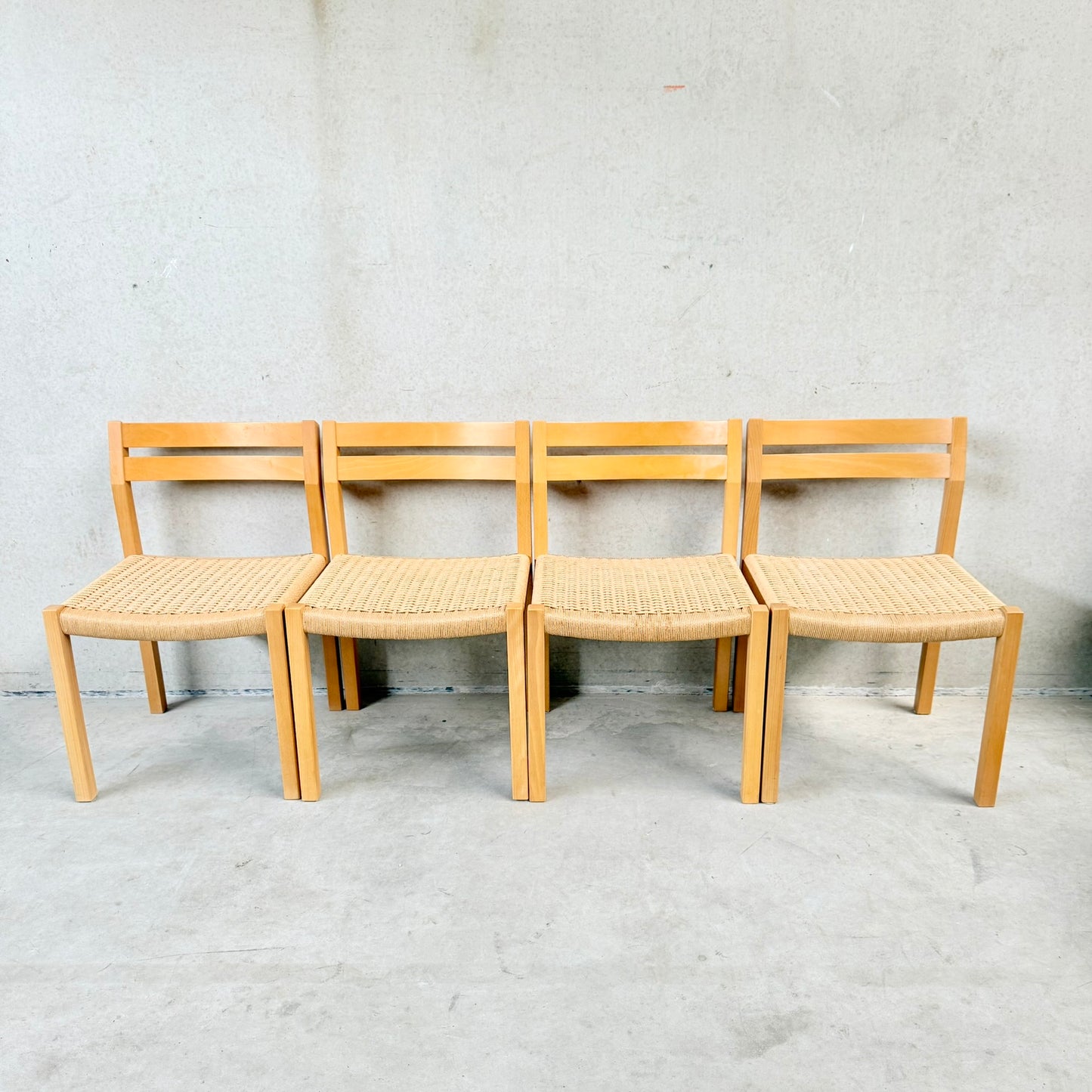 4 x Modell 401 Esszimmerstühle von Niels O. Møller für Jl Møller Møbelfabrik, Dänemark 1970