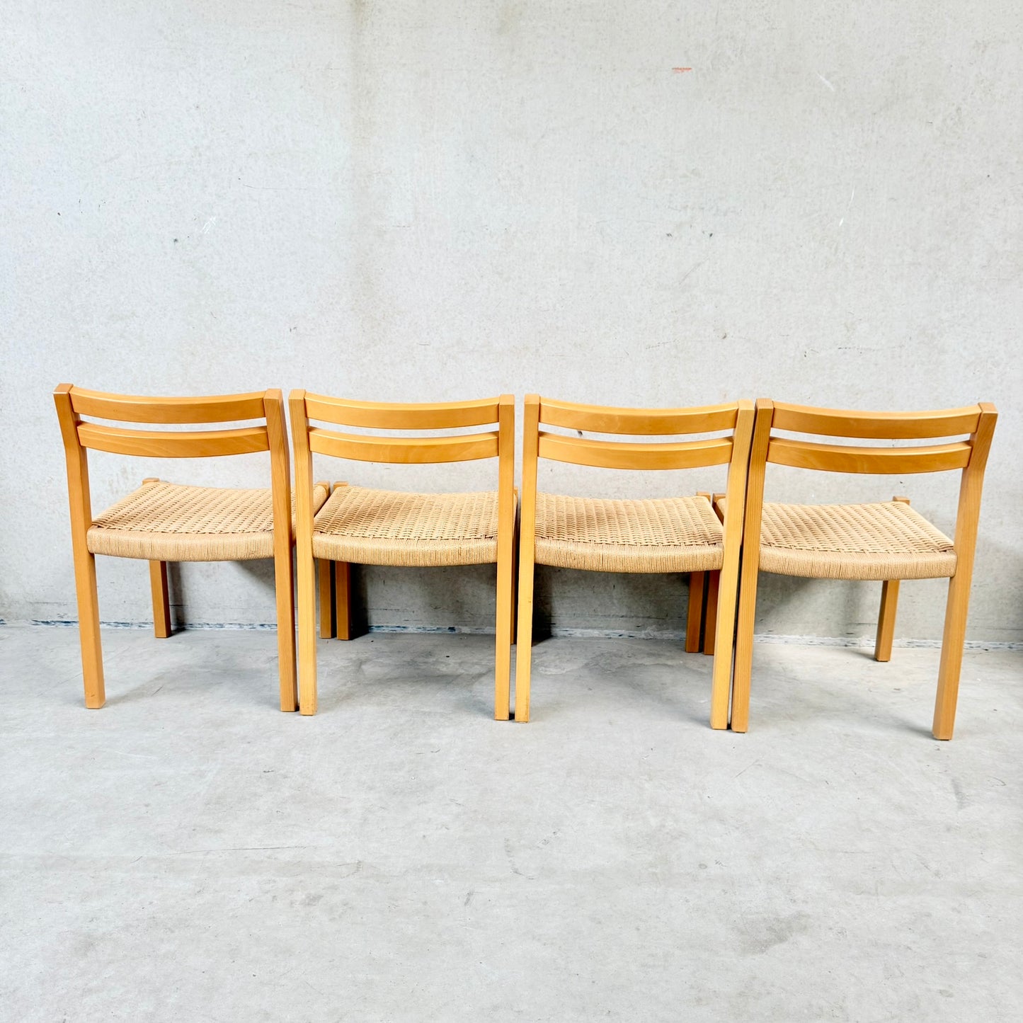 4 x Modell 401 Esszimmerstühle von Niels O. Møller für Jl Møller Møbelfabrik, Dänemark 1970