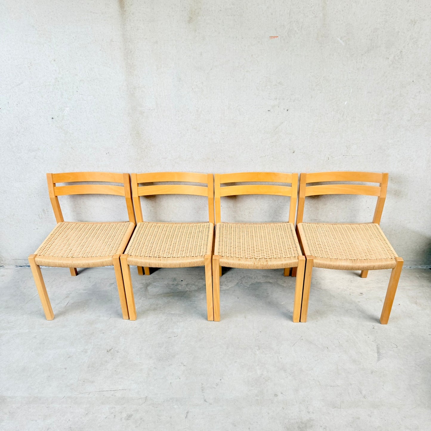4 x Modell 401 Esszimmerstühle von Niels O. Møller für Jl Møller Møbelfabrik, Dänemark 1970