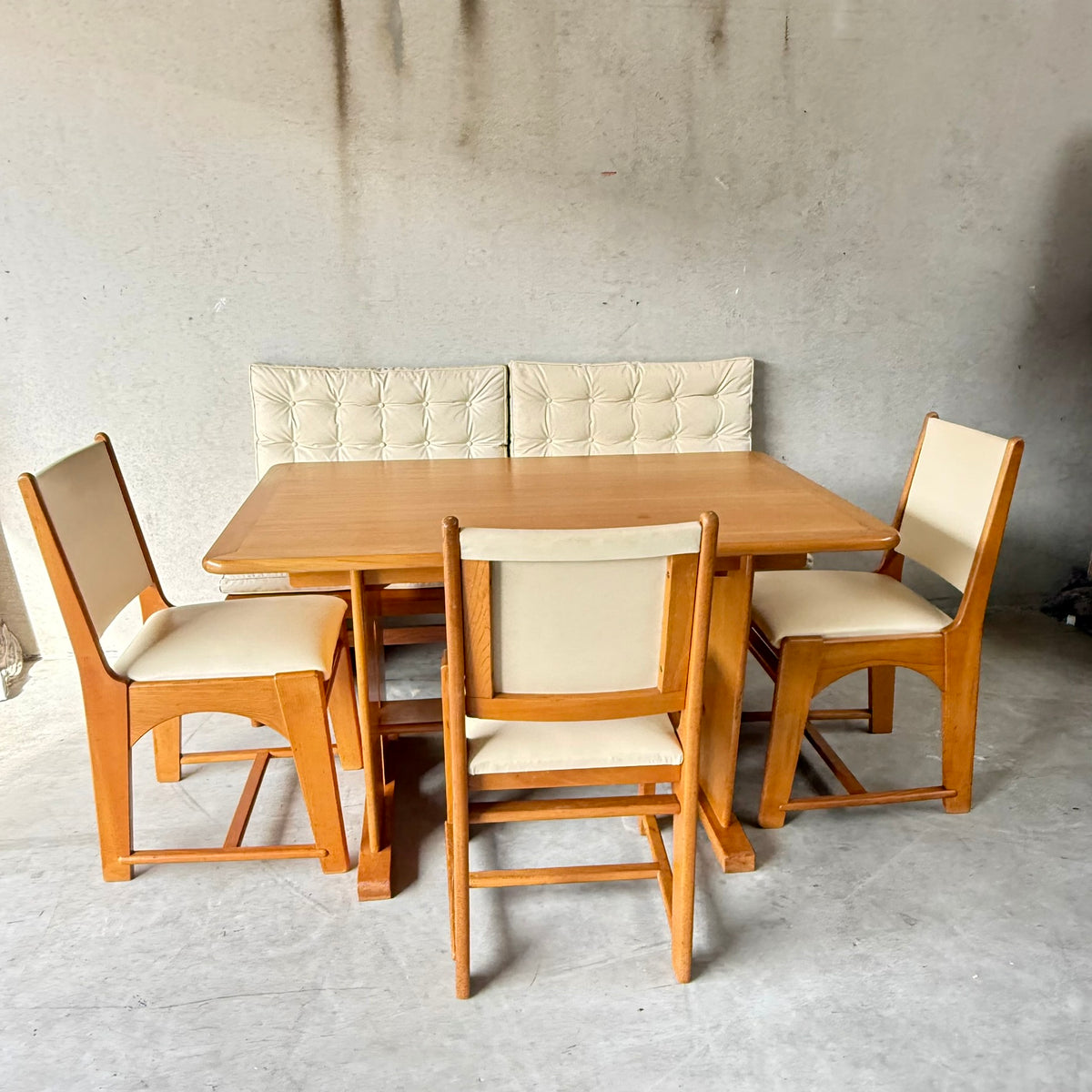Oak Art Deco Modernist Dining Set by Bas Van Pelt for My Home, Netherlands 1932