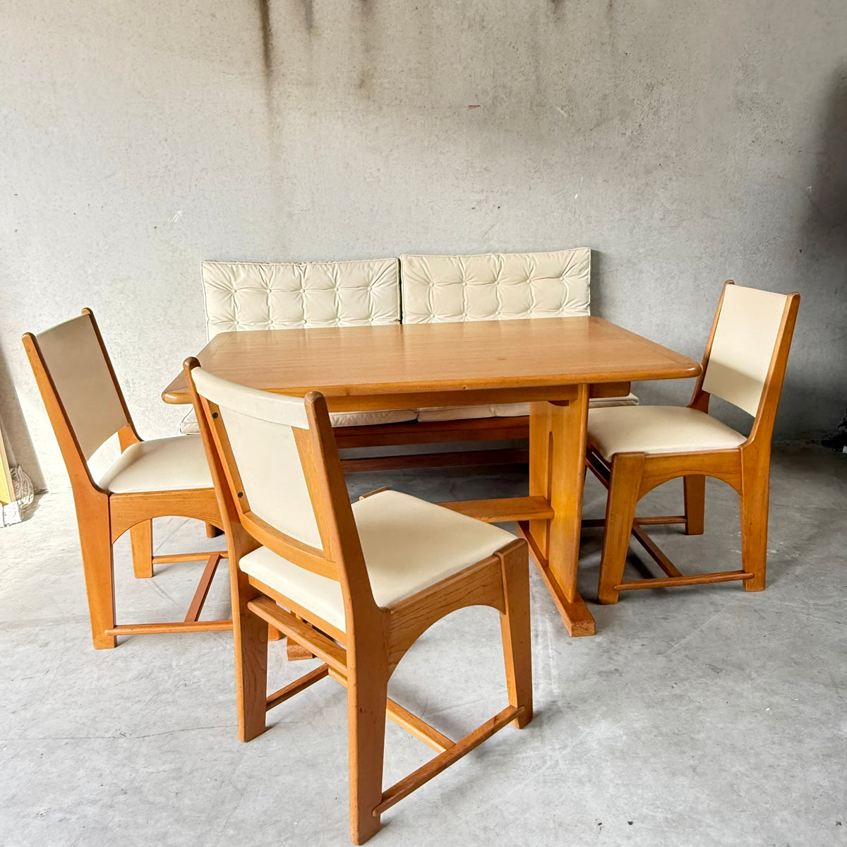Oak Art Deco Modernist Dining Set by Bas Van Pelt for My Home, Netherlands 1932