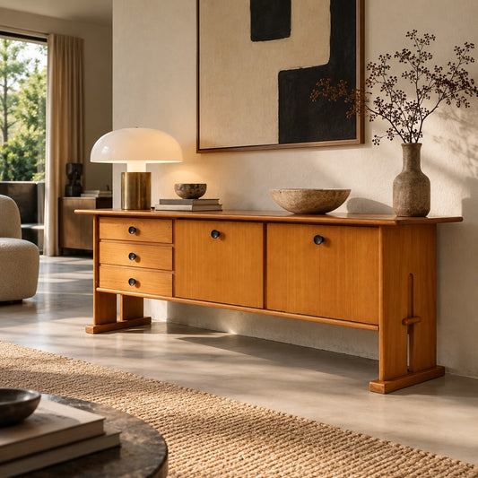 Rare Oak Art Deco Modernist Sideboard by Bas van Pelt for My Home, Netherlands, 1932