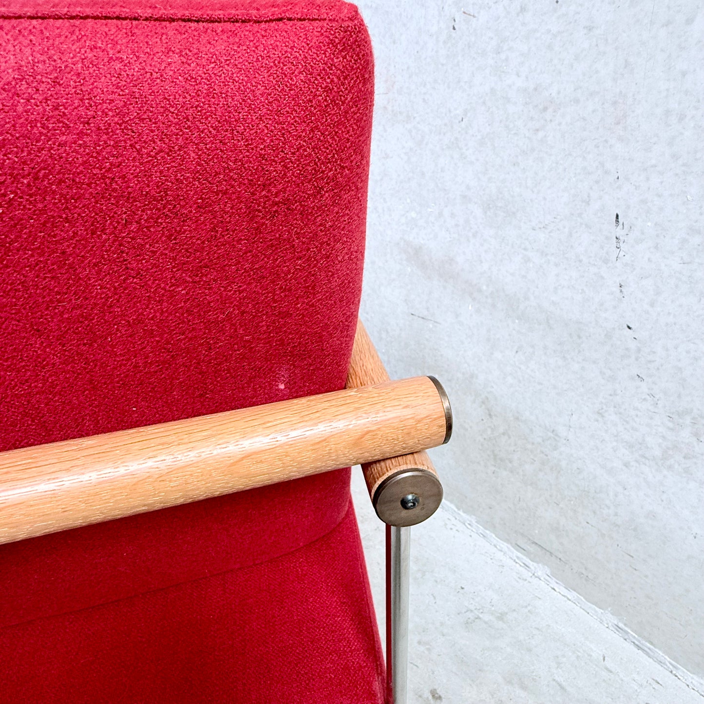 Bright Red Arm Chair "Audrey s12" by Peter Ghyczy for Ghyczy Netherlands 1980