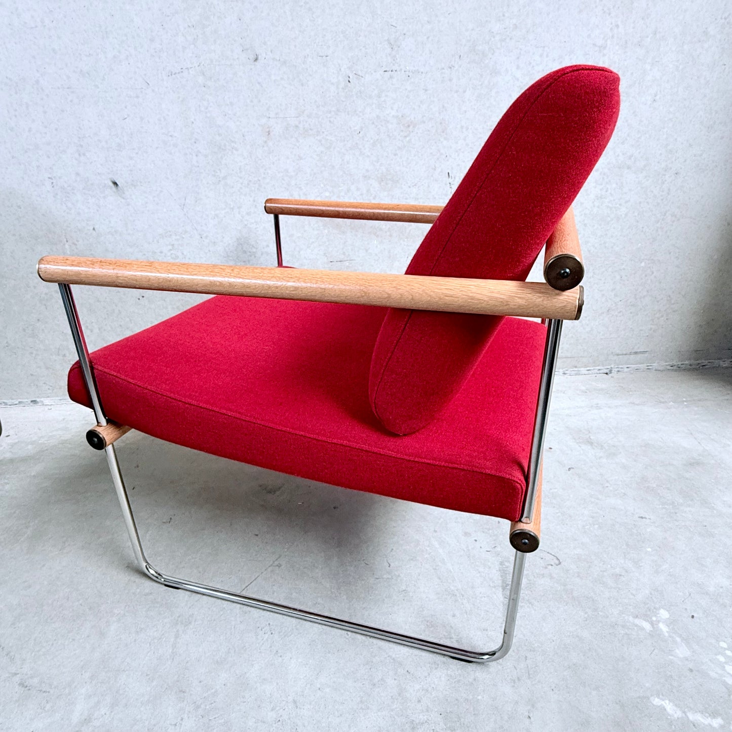 Bright Red Arm Chair "Audrey s12" by Peter Ghyczy for Ghyczy Netherlands 1980