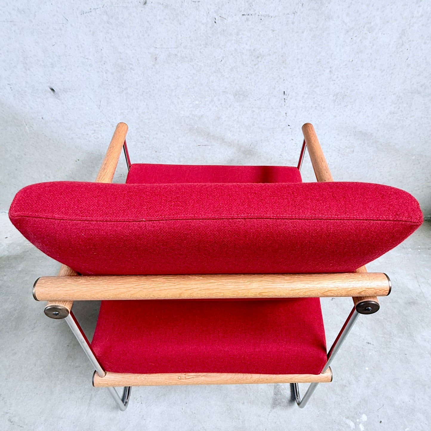 Bright Red Arm Chair "Audrey s12" by Peter Ghyczy for Ghyczy Netherlands 1980