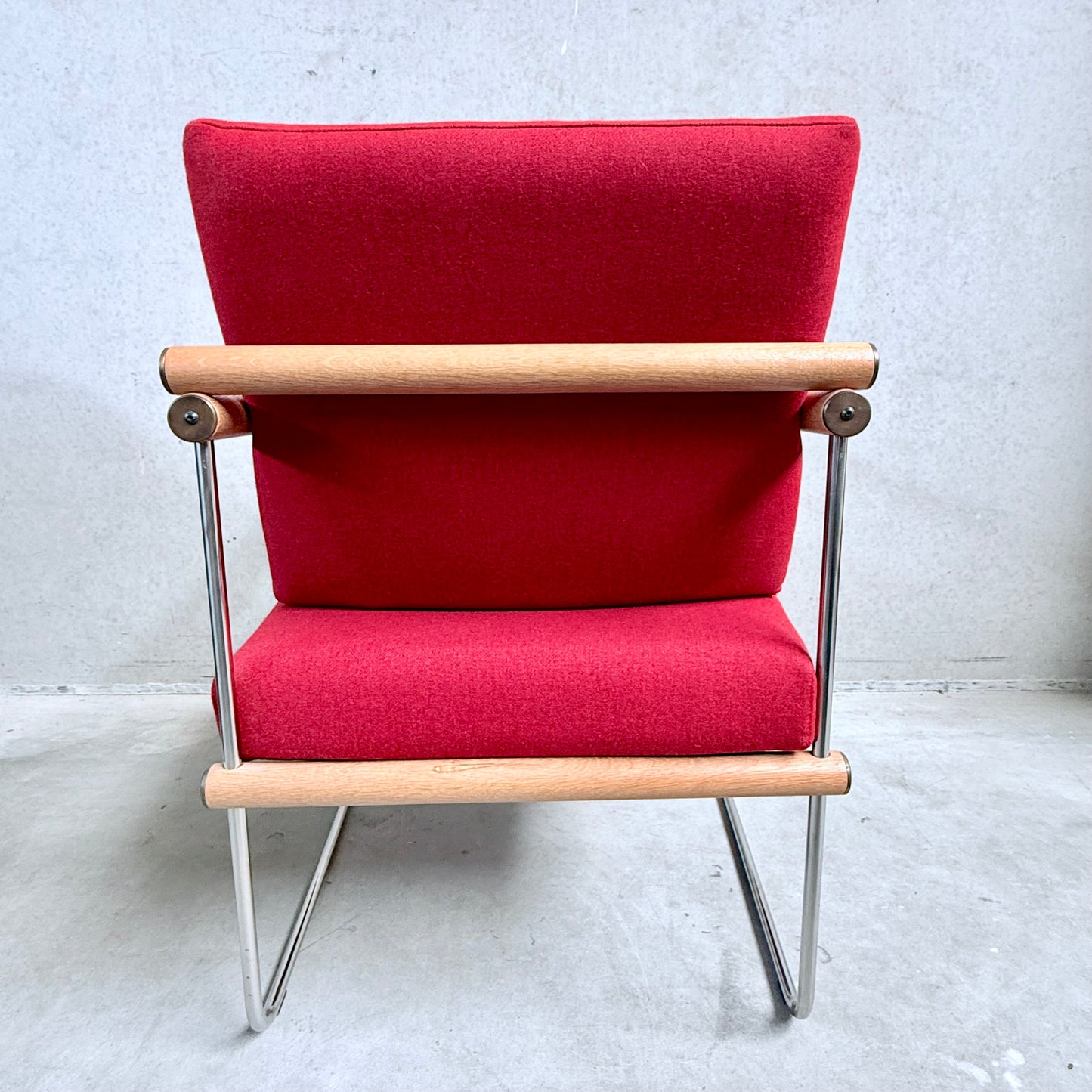 Bright Red Arm Chair "Audrey s12" by Peter Ghyczy for Ghyczy Netherlands 1980