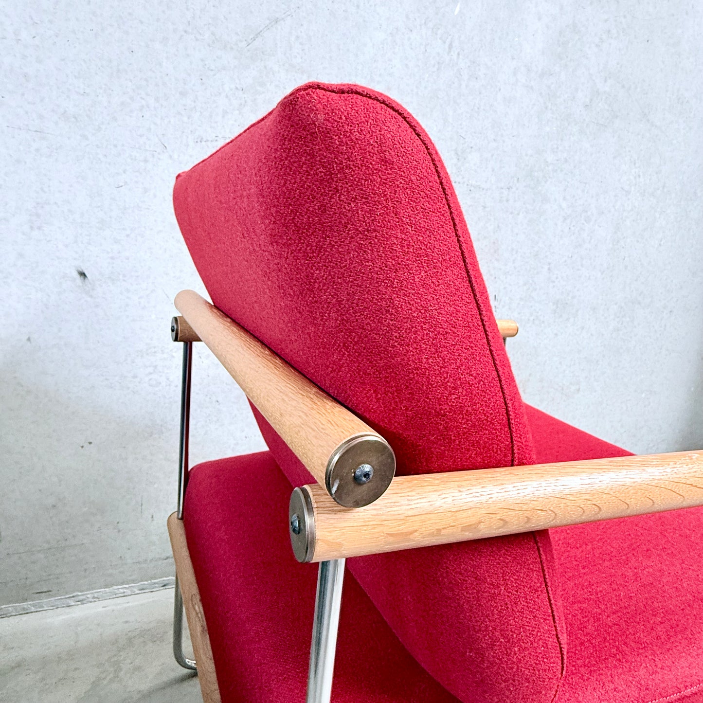 Bright Red Arm Chair "Audrey s12" by Peter Ghyczy for Ghyczy Netherlands 1980