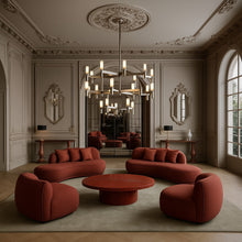 Load image into Gallery viewer, Large Ox-blood Red &#39;rosso Levanto&#39; Oval Marble Coffee Table, Italy 1970
