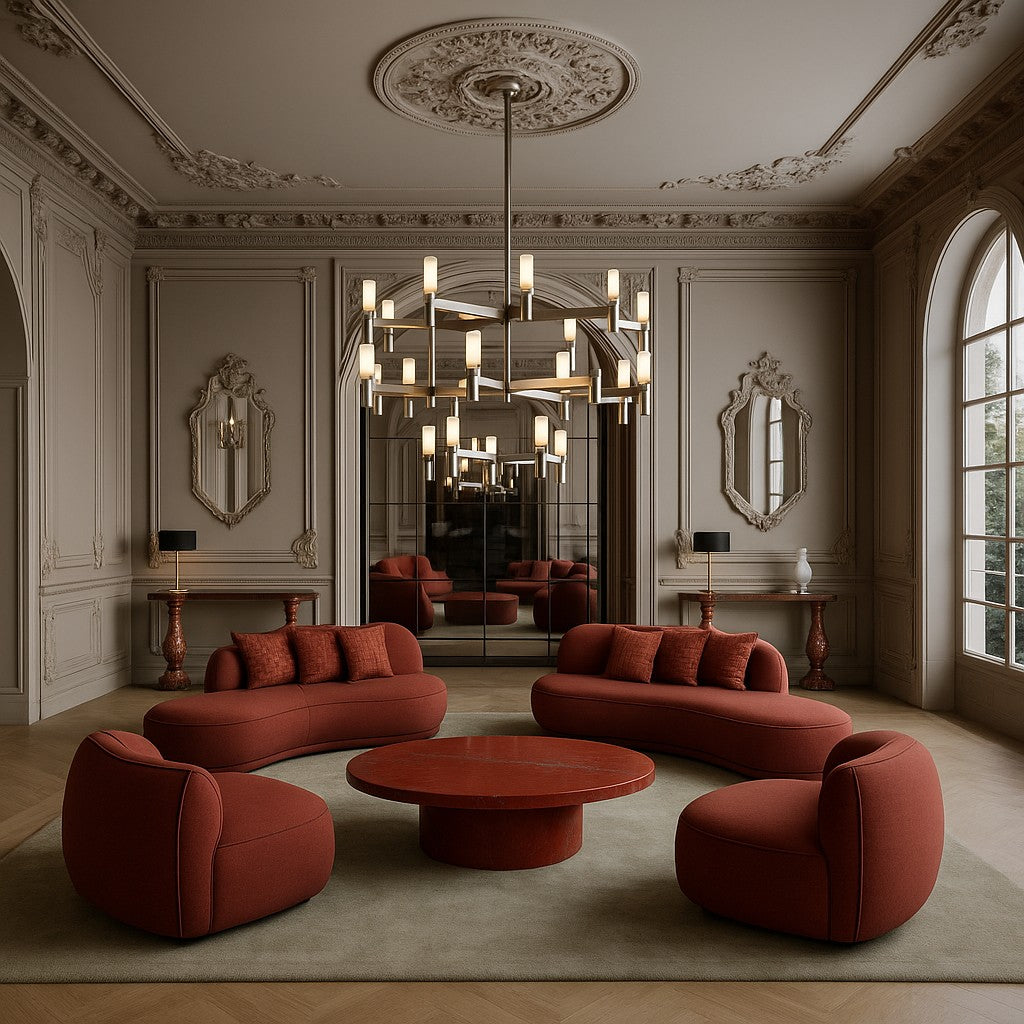 Large Ox-blood Red 'rosso Levanto' Oval Marble Coffee Table, Italy 1970