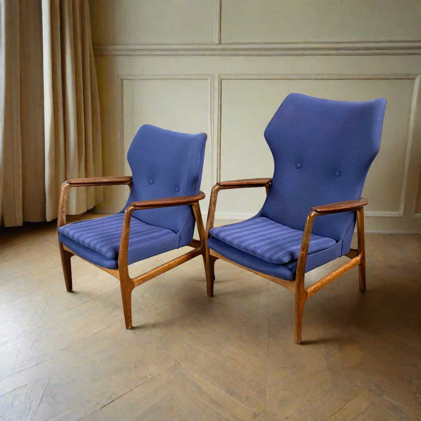 Ein Paar Lounge-Sessel von Arnold Madsen & Henry Schubell für Bovenkamp, ​​Niederlande, 1950