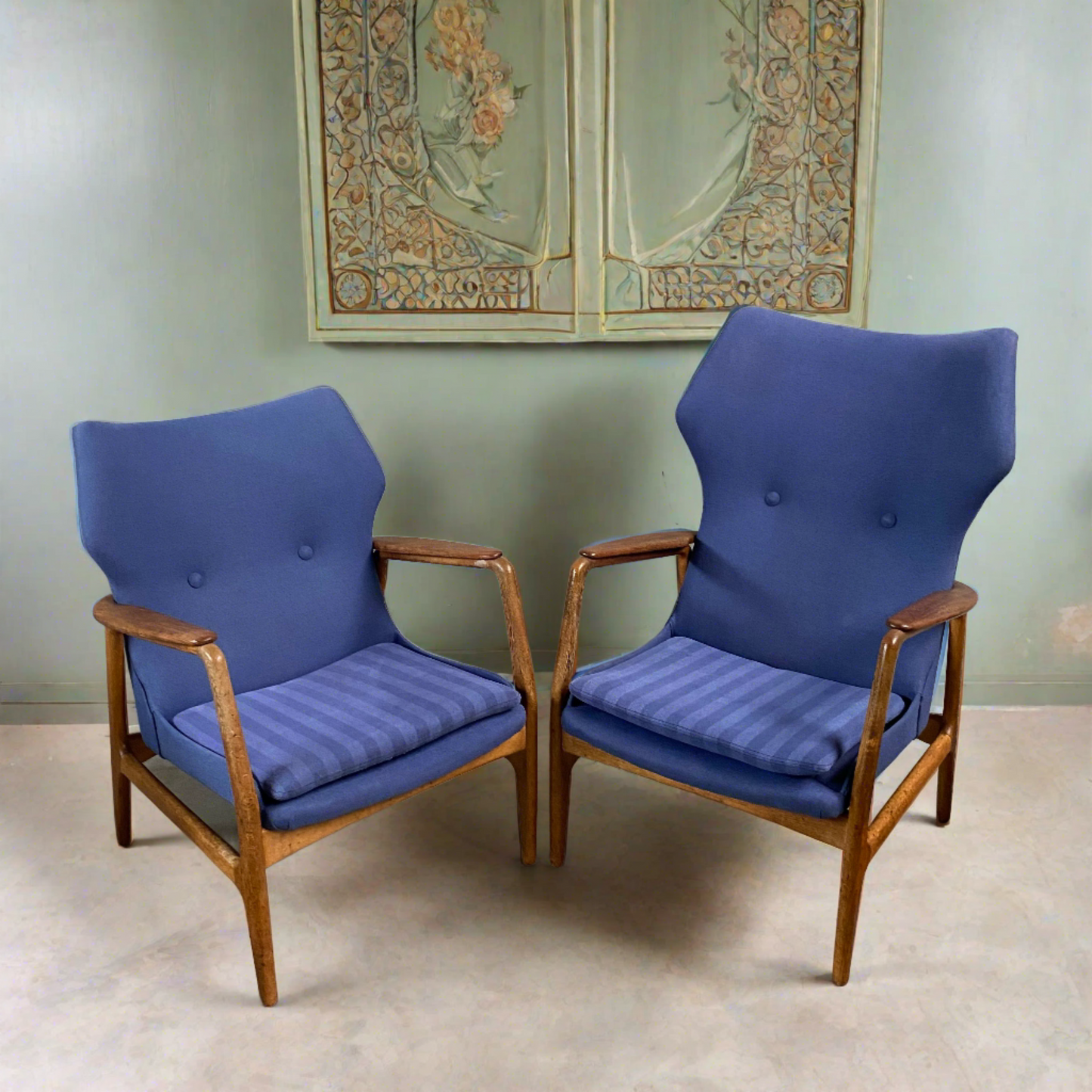 Ein Paar Lounge-Sessel von Arnold Madsen & Henry Schubell für Bovenkamp, ​​Niederlande, 1950