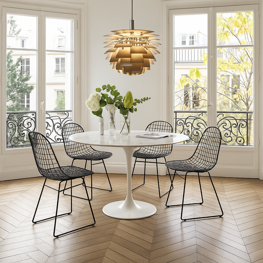 4 Mid-Century Early Edition Wire Chairs by Cees Braakman & A. Dekker for UMS Pastoe, Netherlands 1950