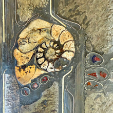 Load image into Gallery viewer, Brutalist Square Slate Stone Ammonite Coffee Table by Paul Kingma 1994
