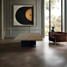 Load image into Gallery viewer, Brutalist Square Slate Stone Ammonite Coffee Table by Paul Kingma 1994
