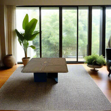 Load image into Gallery viewer, Brutalist Square Slate Stone Ammonite Coffee Table by Paul Kingma 1994
