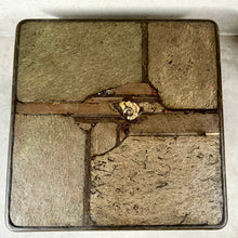 Load image into Gallery viewer, Brutalist Slate Stone Square Coffee Table By Sculptor Paul Kingma
