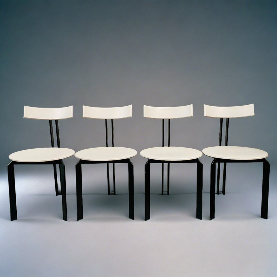 4 x Postmodern ZETA Dining Chairs by Martin Haksteen for Harvink, Netherlands 1980