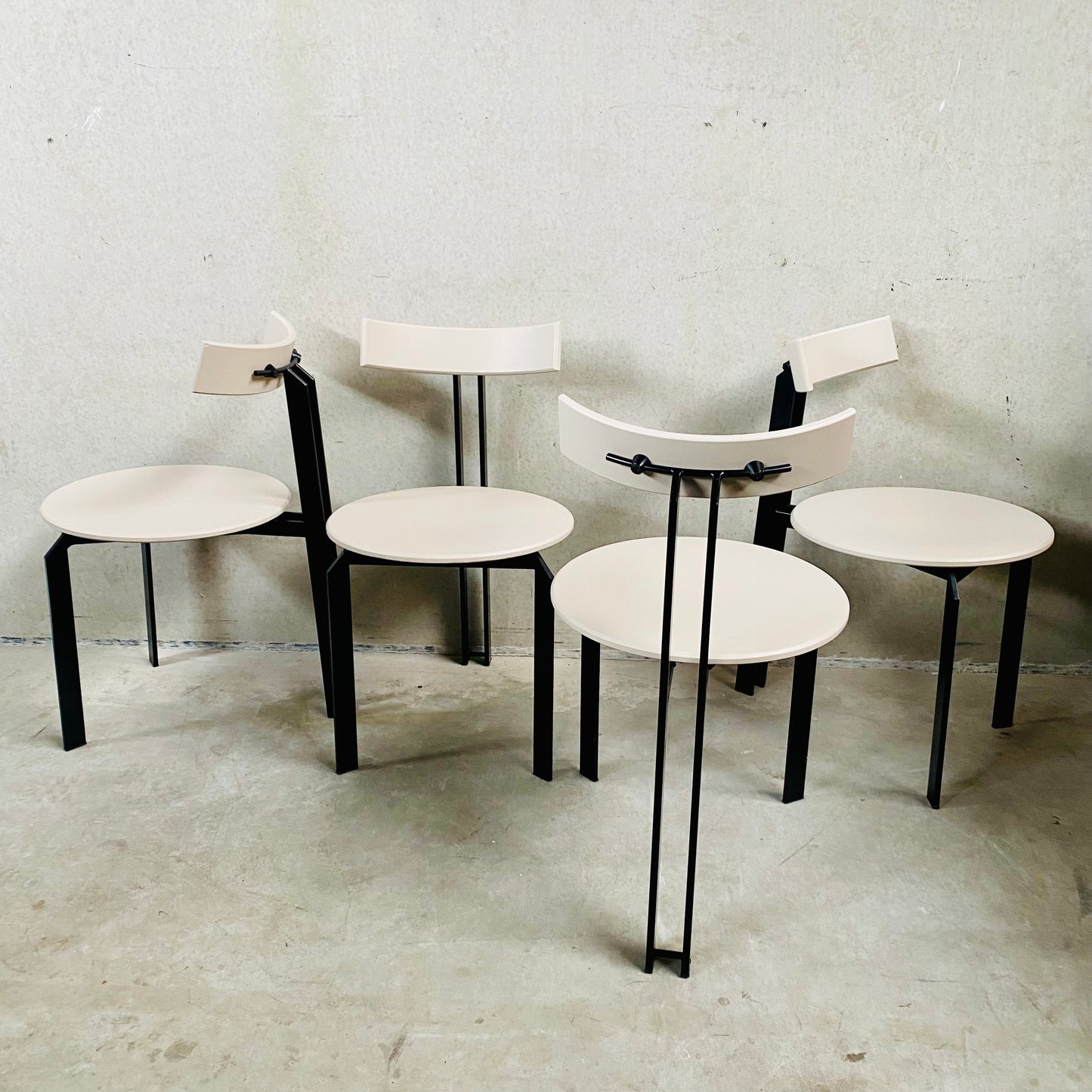 4 x Postmoderne ZETA Esszimmerstühle von Martin Haksteen für Harvink, Niederlande 1980