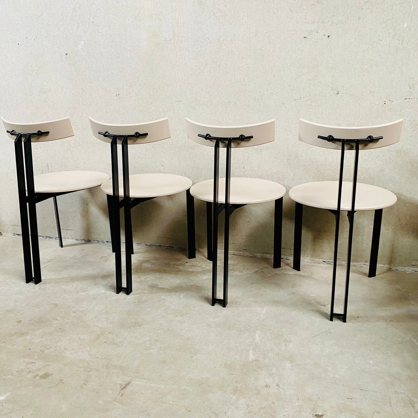4 x Postmoderne ZETA Esszimmerstühle von Martin Haksteen für Harvink, Niederlande 1980