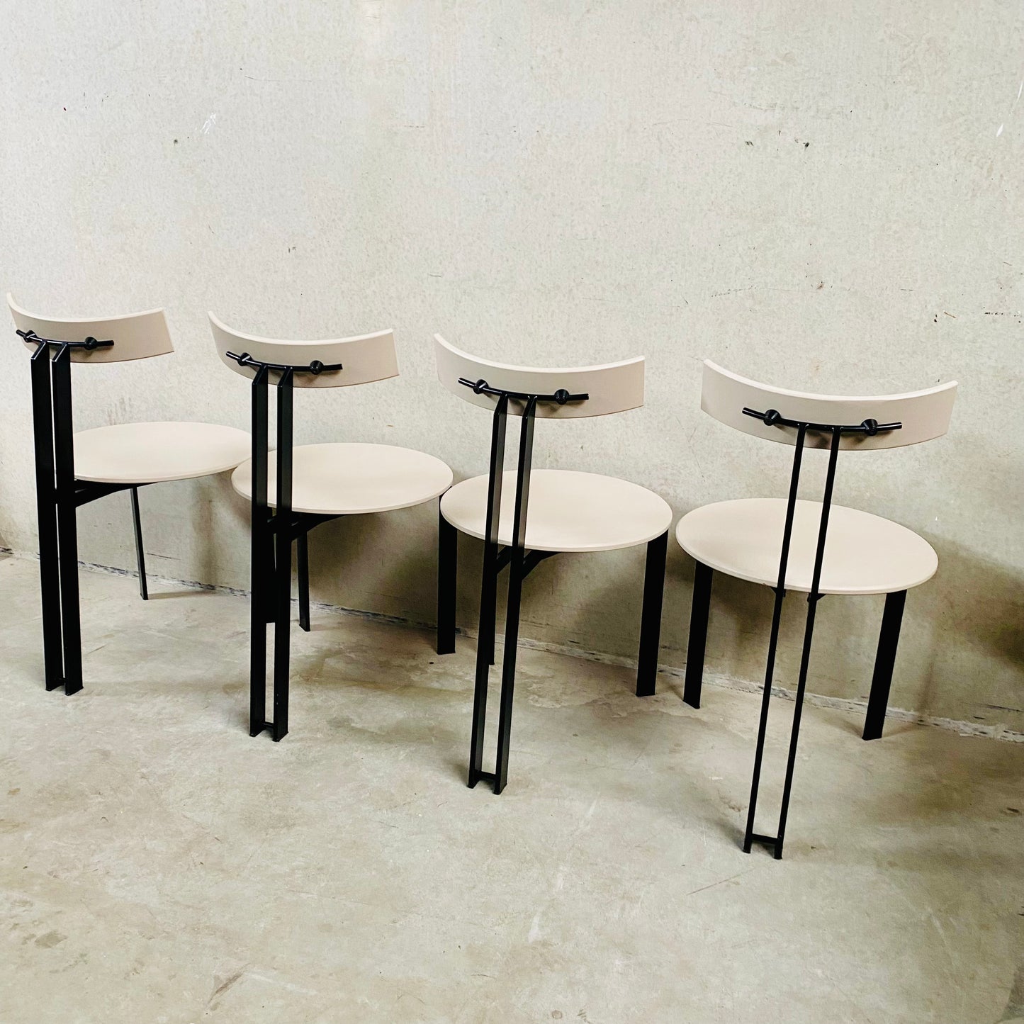 4 x Postmoderne ZETA Esszimmerstühle von Martin Haksteen für Harvink, Niederlande 1980