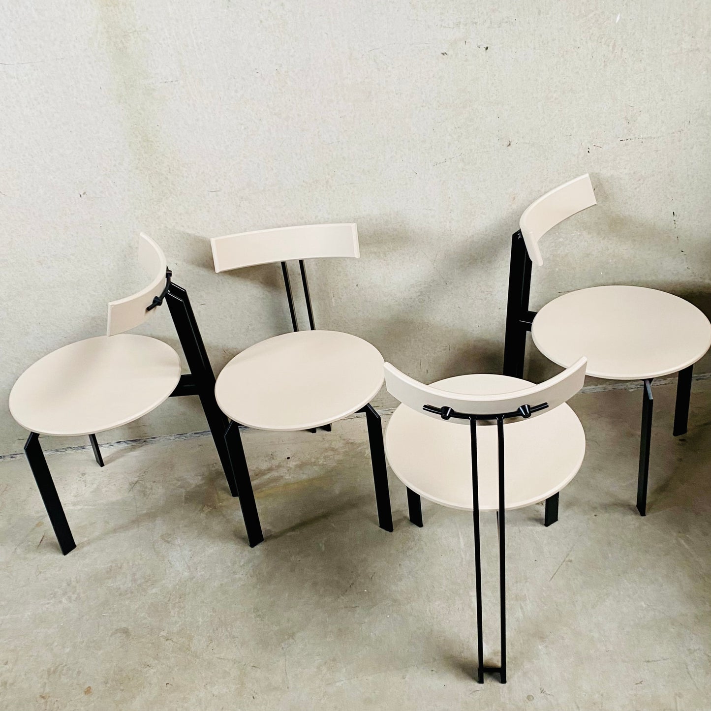 4 x Postmoderne ZETA Esszimmerstühle von Martin Haksteen für Harvink, Niederlande 1980
