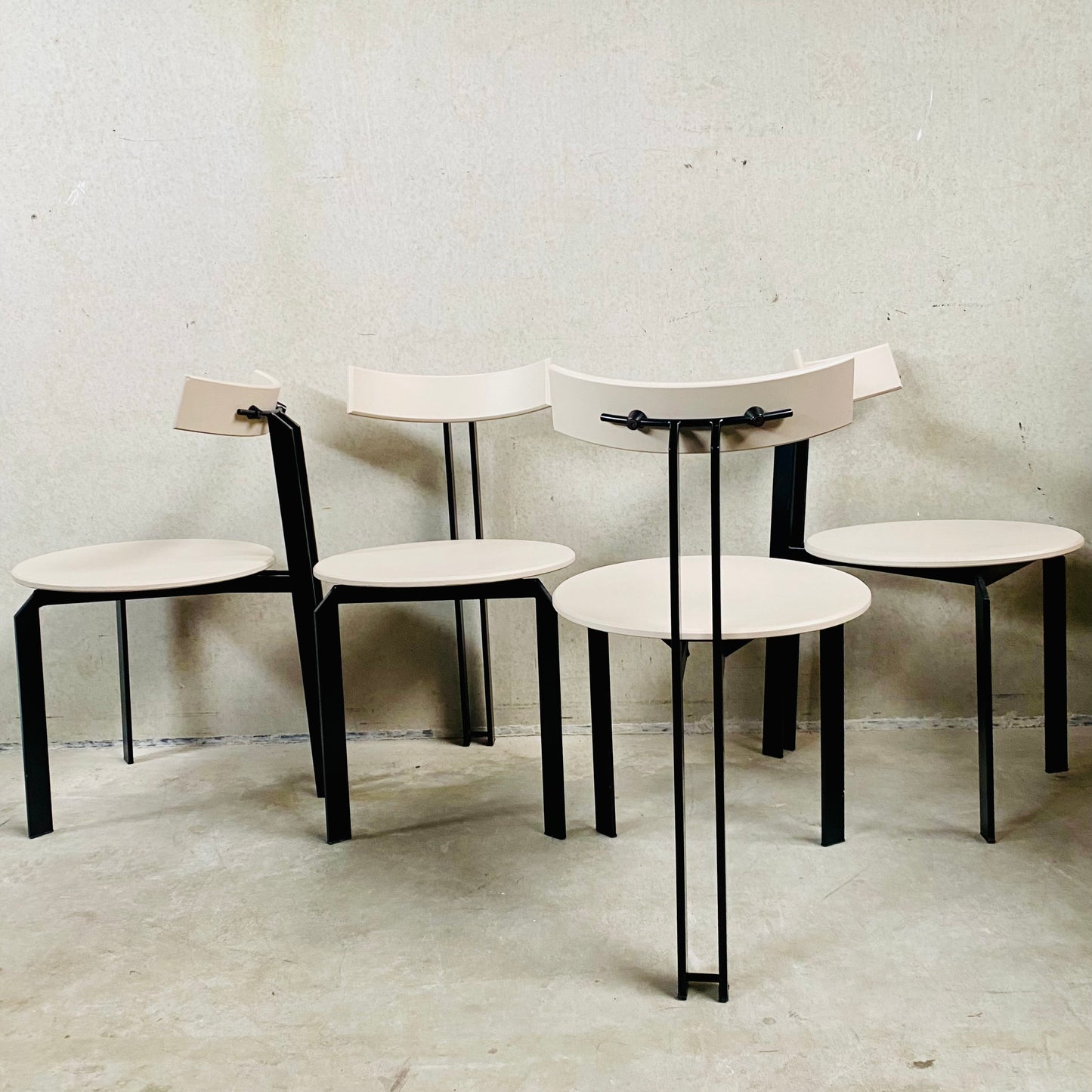 4 x Postmoderne ZETA Esszimmerstühle von Martin Haksteen für Harvink, Niederlande 1980