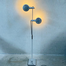 Load image into Gallery viewer, Qc Twin Spotlight Floor Lamp by Ronald Homes for Conelight Limited, United Kingdom 1970
