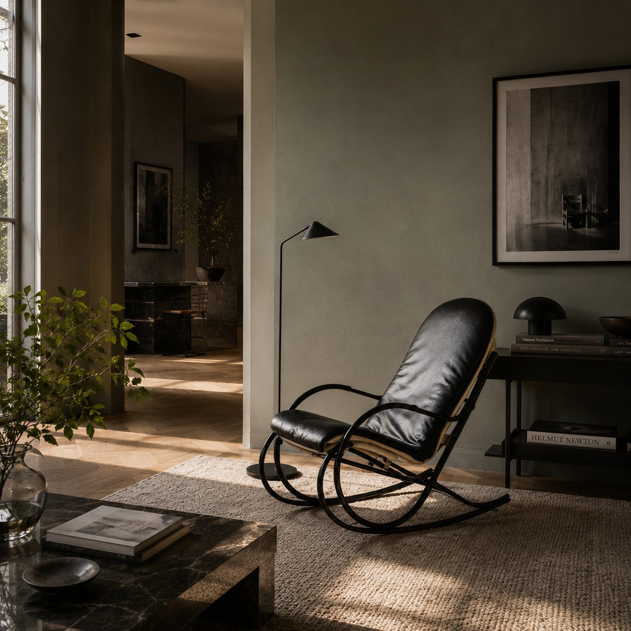 Rocking Chair "Nonna" by Paul Tuttle for Strässle International, Switzerland 1970