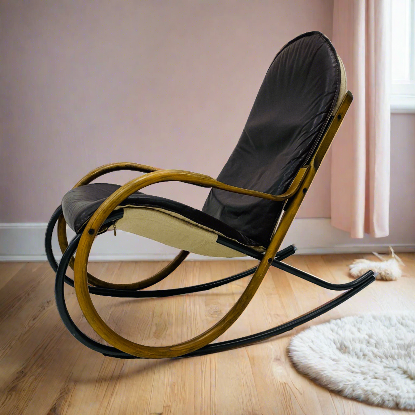 Schaukelstuhl „Nonna“ von Paul Tuttle für Strässle International, Schweiz 1970