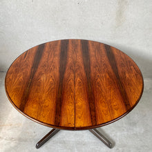 Load image into Gallery viewer, Mid-Century Rosewood Round Extendable Danish Design Dining Table 1970
