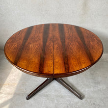 Load image into Gallery viewer, Mid-Century Rosewood Round Extendable Danish Design Dining Table 1970
