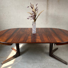 Load image into Gallery viewer, Mid-Century Rosewood Round Extendable Danish Design Dining Table 1970

