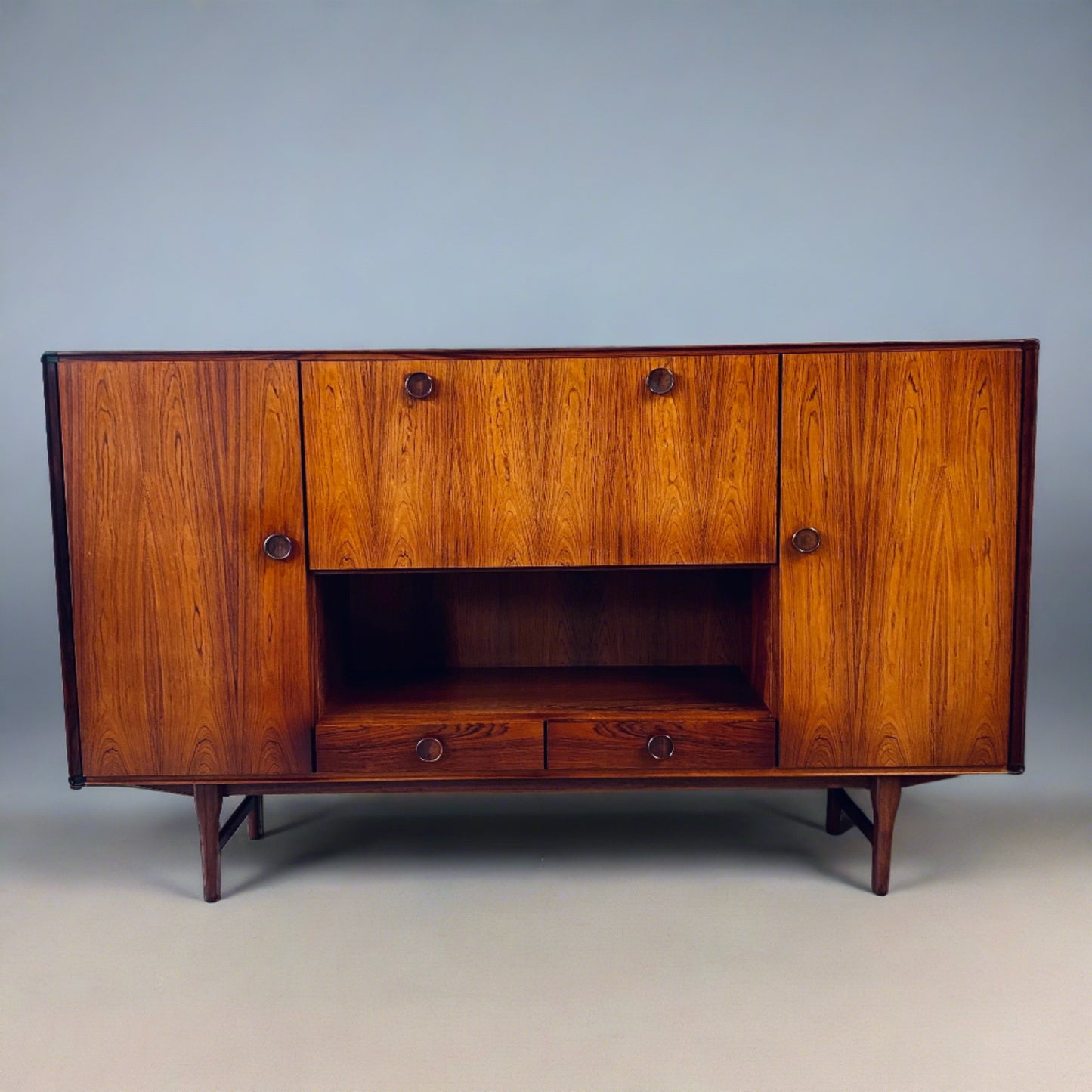 William Watting für Fristho Mid-Century Rosewood Highboard, Niederlande 1960