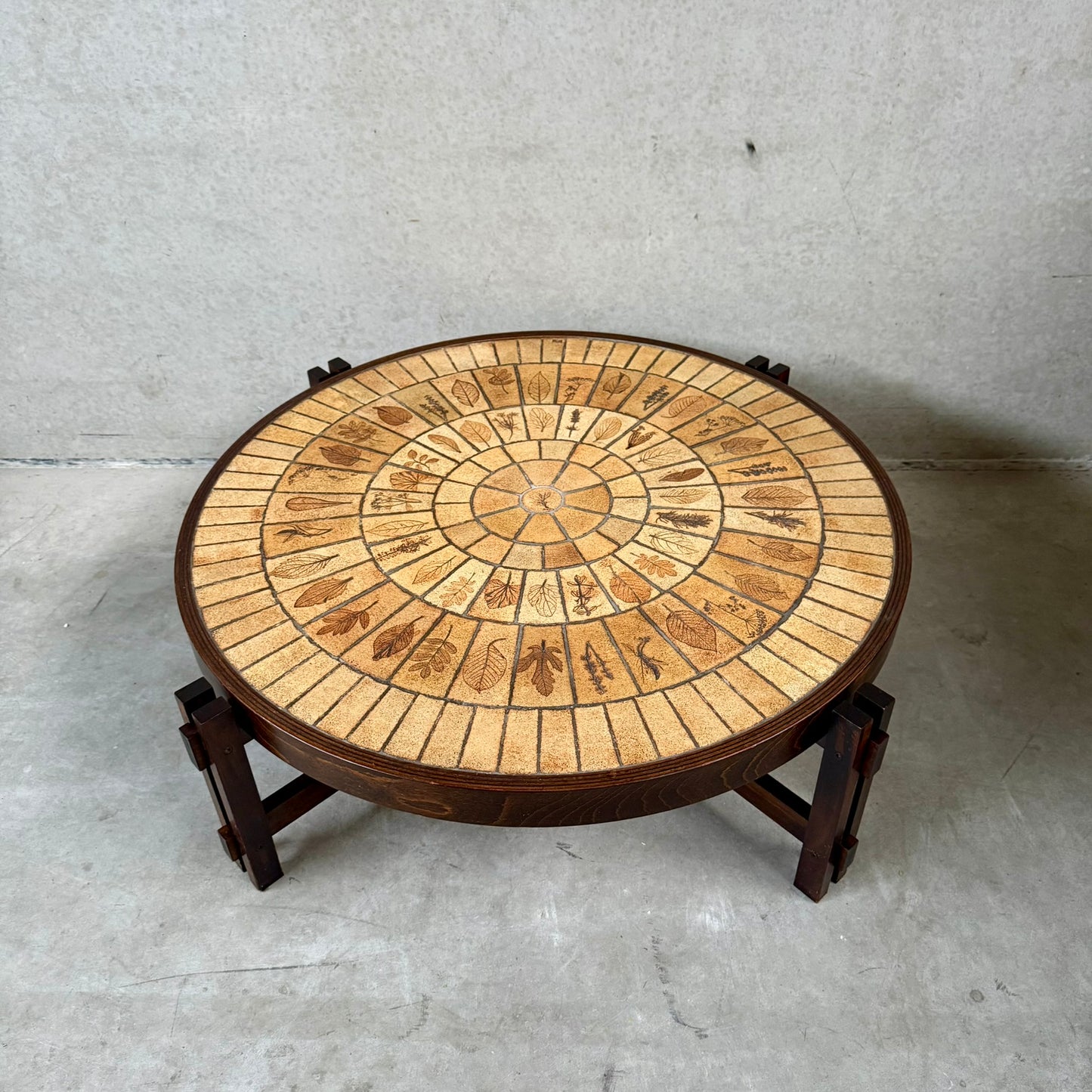 Round Brutalist Ceramic Coffee Table by Roger Capron, France 1960
