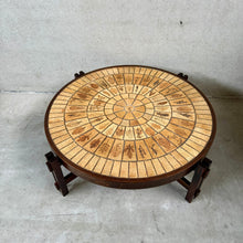 Load image into Gallery viewer, Round Brutalist Ceramic Coffee Table by Roger Capron, France 1960
