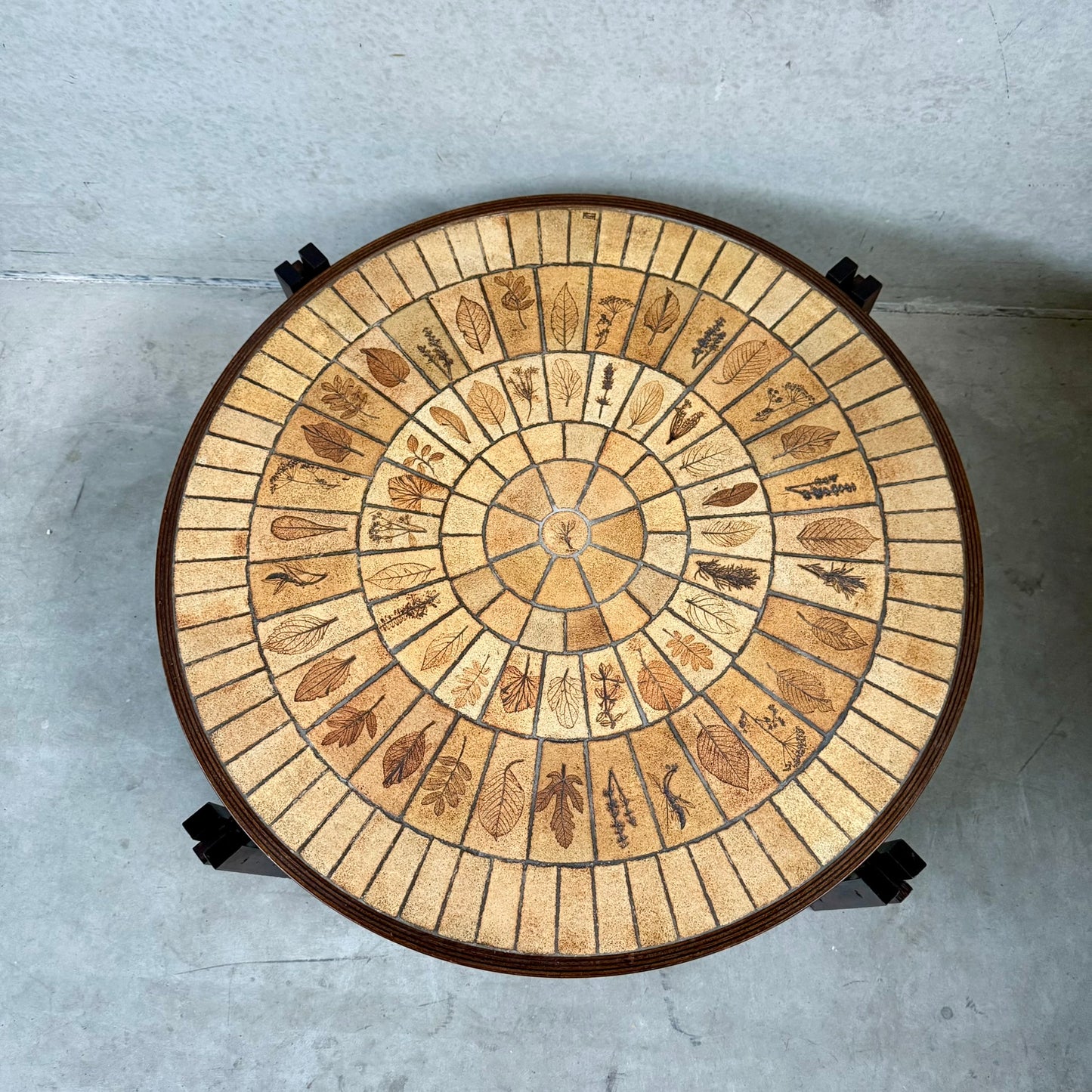 Round Brutalist Ceramic Coffee Table by Roger Capron, France 1960