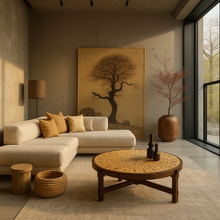 Load image into Gallery viewer, Round Brutalist Ceramic Coffee Table by Roger Capron, France 1960
