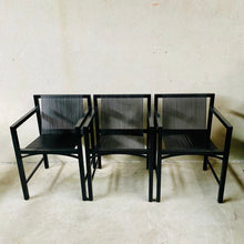 Load image into Gallery viewer, 6 x Ruud-Jan Kokke black &quot;latjes&quot; chairs for &#39;t Spectrum, Netherlands 1980
