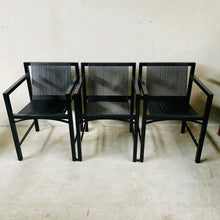Load image into Gallery viewer, 6 x Ruud-Jan Kokke black &quot;latjes&quot; chairs for &#39;t Spectrum, Netherlands 1980
