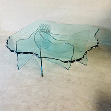 Load image into Gallery viewer, Fiam Italia Sculptural Hand-carved Glass Coffee Table &quot;Shell&quot; by Danny Lane, Italy 1988
