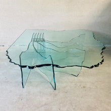 Load image into Gallery viewer, Fiam Italia Sculptural Hand-carved Glass Coffee Table &quot;Shell&quot; by Danny Lane, Italy 1988
