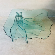 Load image into Gallery viewer, Fiam Italia Sculptural Hand-carved Glass Coffee Table &quot;Shell&quot; by Danny Lane, Italy 1988
