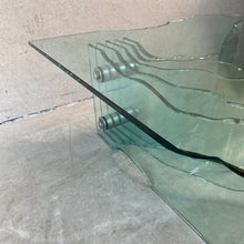 Load image into Gallery viewer, Fiam Italia Sculptural Hand-carved Glass Coffee Table &quot;Shell&quot; by Danny Lane, Italy 1988
