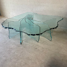 Load image into Gallery viewer, Fiam Italia Sculptural Hand-carved Glass Coffee Table &quot;Shell&quot; by Danny Lane, Italy 1988
